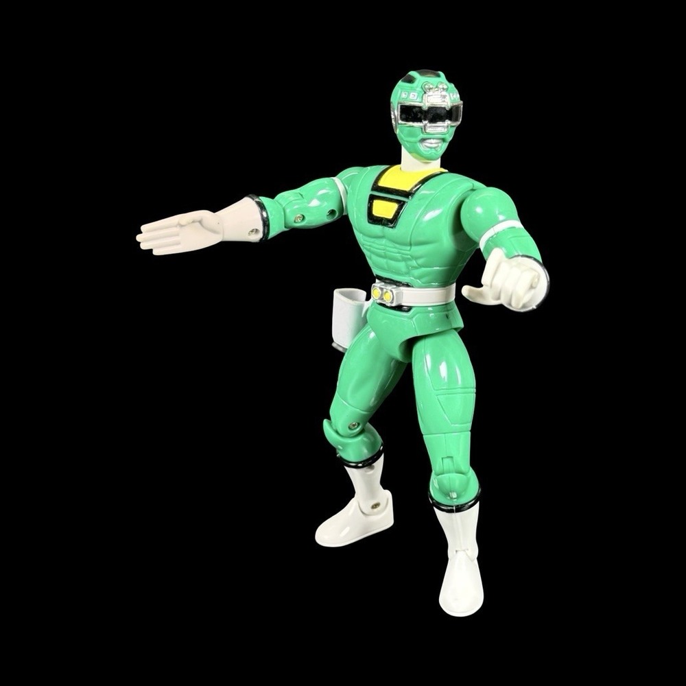 Power Rangers Turbo Green Ranger 8" Action Figure Toy 1997 Bandai